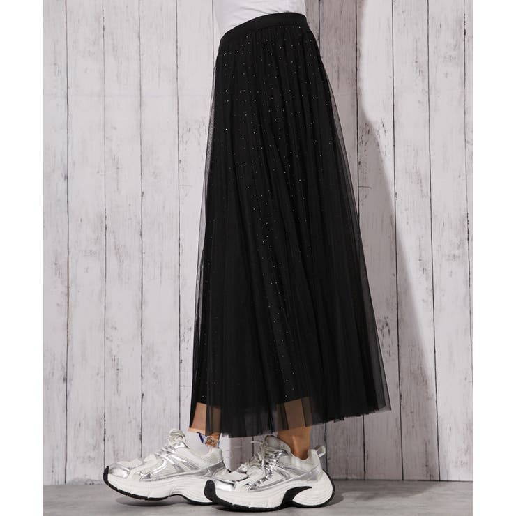 《チュール・ジルコン》プリーツスカート／ガーリー×フェミニン／春夏秋／全２色 | GORGE  | 詳細画像2 