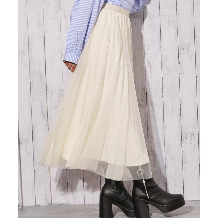 《チュール・ジルコン》プリーツスカート／ガーリー×フェミニン／春夏秋／全２色 | GORGE  | 詳細画像6 
