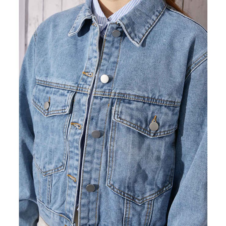 《レースヘム・デニム》デニムジャケット／カジュアル×ガーリー／春秋／全２色 | GORGE  | 詳細画像8 