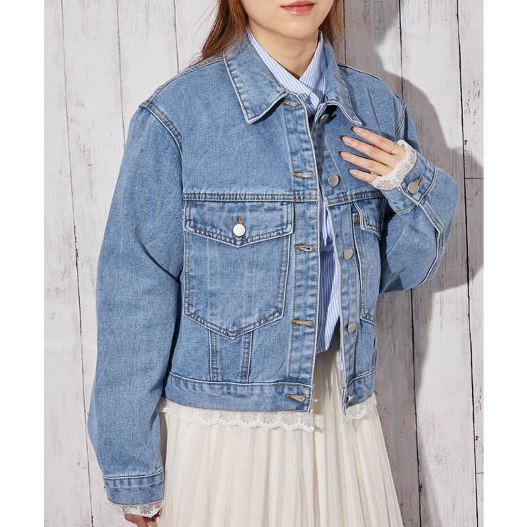 ブリーチ | 《レースヘム・デニム》デニムジャケット／カジュアル×ガーリー／春秋／全２色 | GORGE 