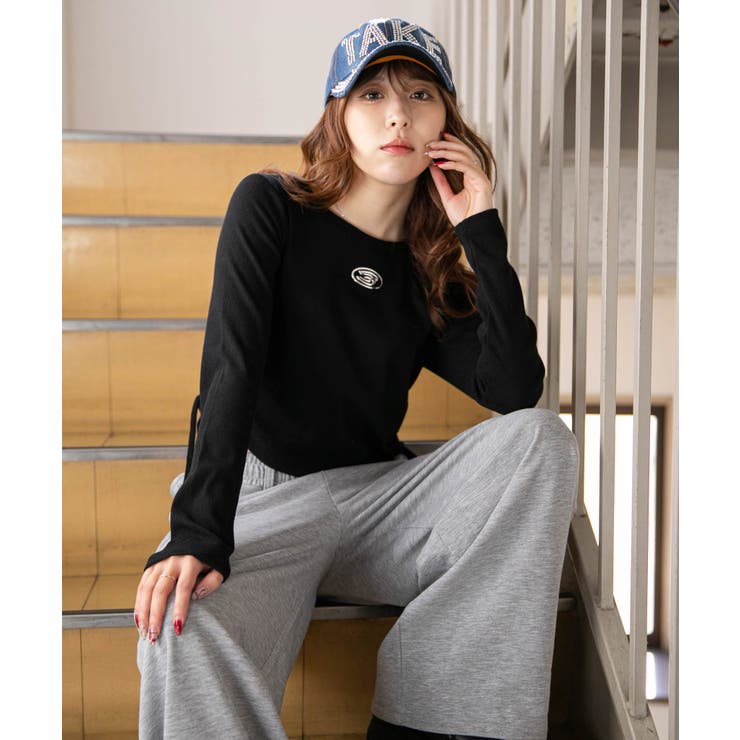 《シリコンロゴ×ドロストデザイン》リブテレコトップス／秋冬春 | GORGE  | 詳細画像1 