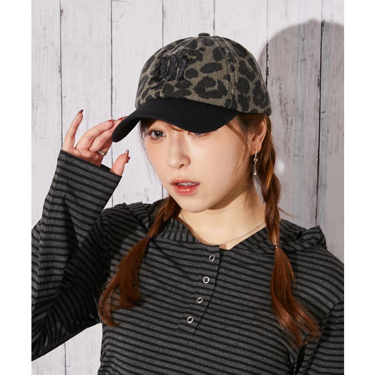 チャコール | 《総柄×ロゴ貼り付け》キャップ／オールシーズン／全３色 | GORGE 