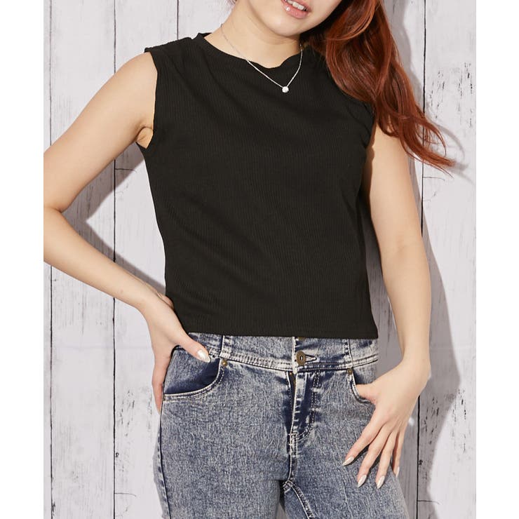 ブラック | 《リブ タンタケ》タンクトップ／カジュアル／春夏秋／全３色 | GORGE 