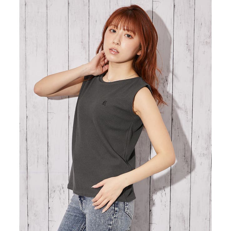 《ワンポイント刺繍×リブ素材》ノースリーブトップス オールシーズン ◎ | GORGE  | 詳細画像11 