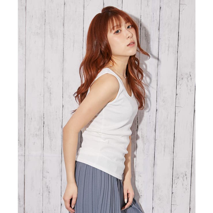 《リブ ラウンドネック》タンクトップ／カジュアル／オールシーズン／全６色 | GORGE  | 詳細画像5 