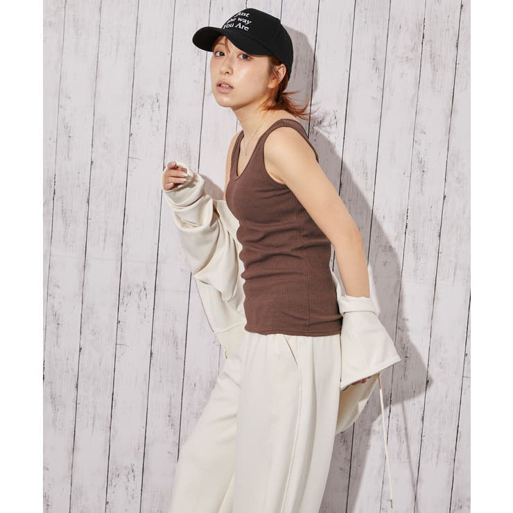 《リブ ラウンドネック》タンクトップ／カジュアル／オールシーズン／全６色 | GORGE  | 詳細画像15 