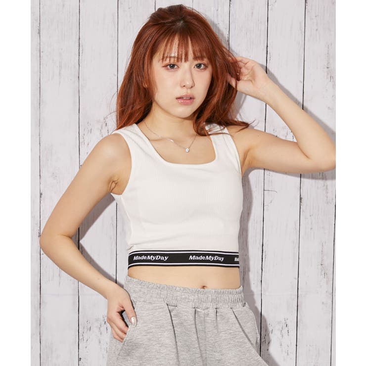 《カップ付き ロゴ》タンクトップ／スポーティー×Ｙ２Ｋ／オールシーズン／全２色 | GORGE  | 詳細画像1 