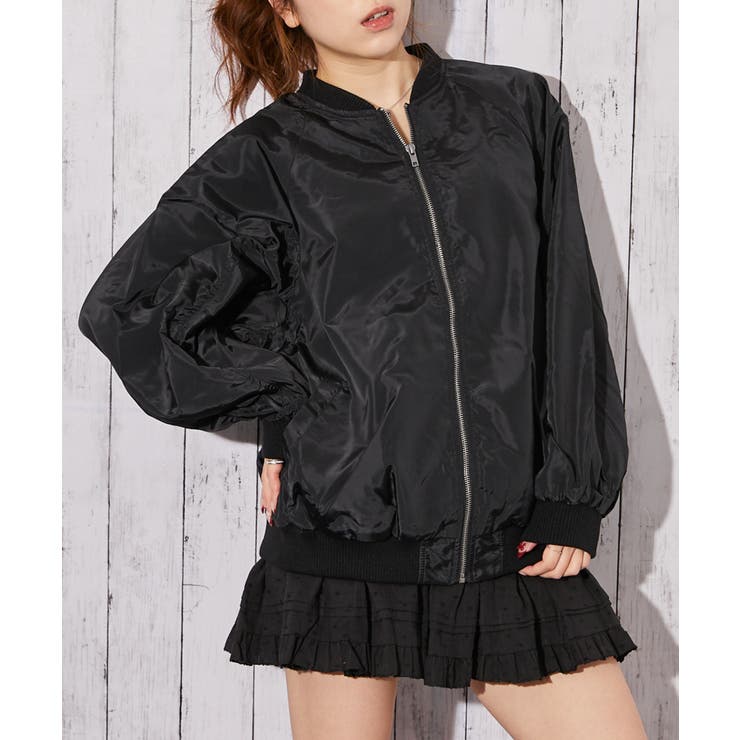 ブラック | 《ロング丈》ＭＡ－１ブルゾン／春秋／全３色 | GORGE 