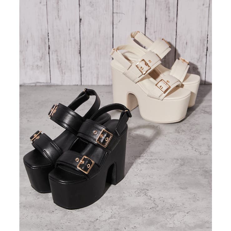 《厚底×ダブルベルト》サンダル／ストリート×Ｙ２Ｋ／春夏／全２色 | GORGE  | 詳細画像2 