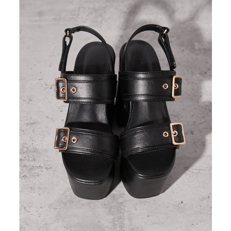 《厚底×ダブルベルト》サンダル／ストリート×Ｙ２Ｋ／春夏／全２色 | GORGE  | 詳細画像3 