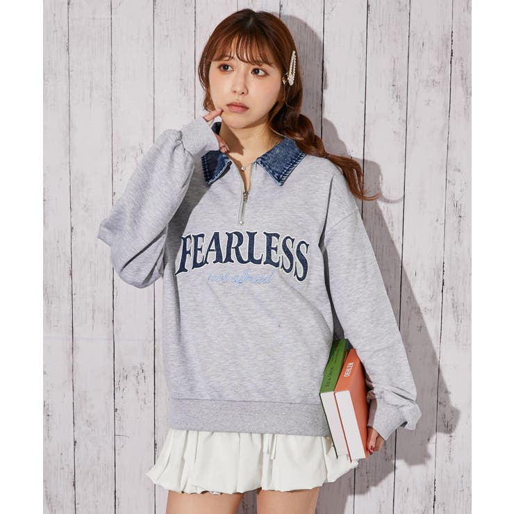 《デニム襟 ハーフＺＩＰ》トレーナー／カジュアル×ストリート／春秋／全３色 | GORGE  | 詳細画像11 