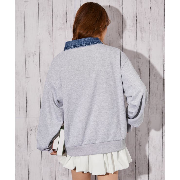 《デニム襟 ハーフＺＩＰ》トレーナー／カジュアル×ストリート／春秋／全３色 | GORGE  | 詳細画像13 