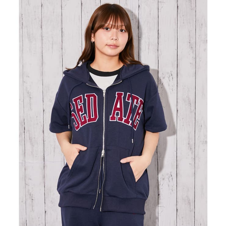 《カレッジロゴ×ナンバリング》オーバーサイズＺＩＰパーカー ストリート 春夏秋 | GORGE  | 詳細画像13 