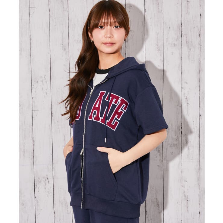 《カレッジロゴ×ナンバリング》オーバーサイズＺＩＰパーカー ストリート 春夏秋 | GORGE  | 詳細画像14 