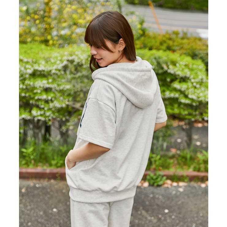 《カレッジロゴ×ナンバリング》オーバーサイズＺＩＰパーカー ストリート 春夏秋 | GORGE  | 詳細画像6 