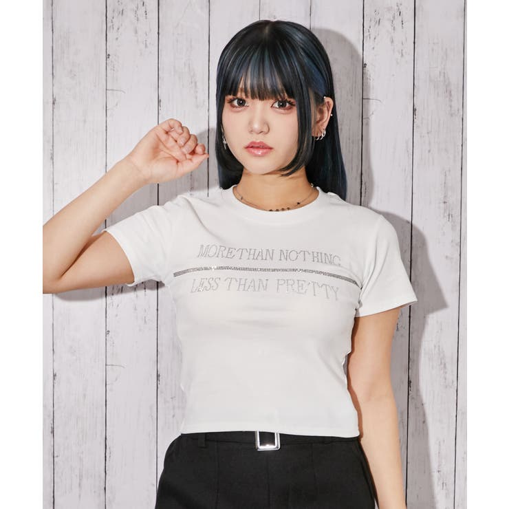 《ラインストーン・ロゴ》Ｔシャツ／ストリート×Ｙ２Ｋ／春夏／全３色 | GORGE  | 詳細画像2 