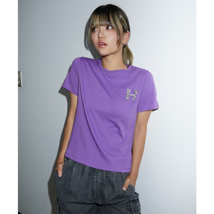 《ビジューロゴ》Ｔシャツ／カジュアル×モード／春夏／全３色 | GORGE  | 詳細画像1 