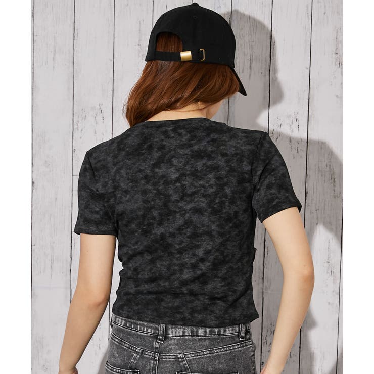 《ラインストーンロゴ×ムラ染め》Ｔシャツ／ストリート×Ｙ２Ｋ／春夏／全３色 | GORGE  | 詳細画像5 