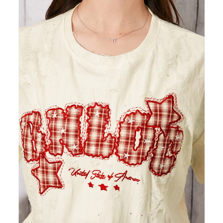 《チェックロゴ刺繍シャーリング》カットソー／ストリート／春夏／全２色 | GORGE  | 詳細画像14 