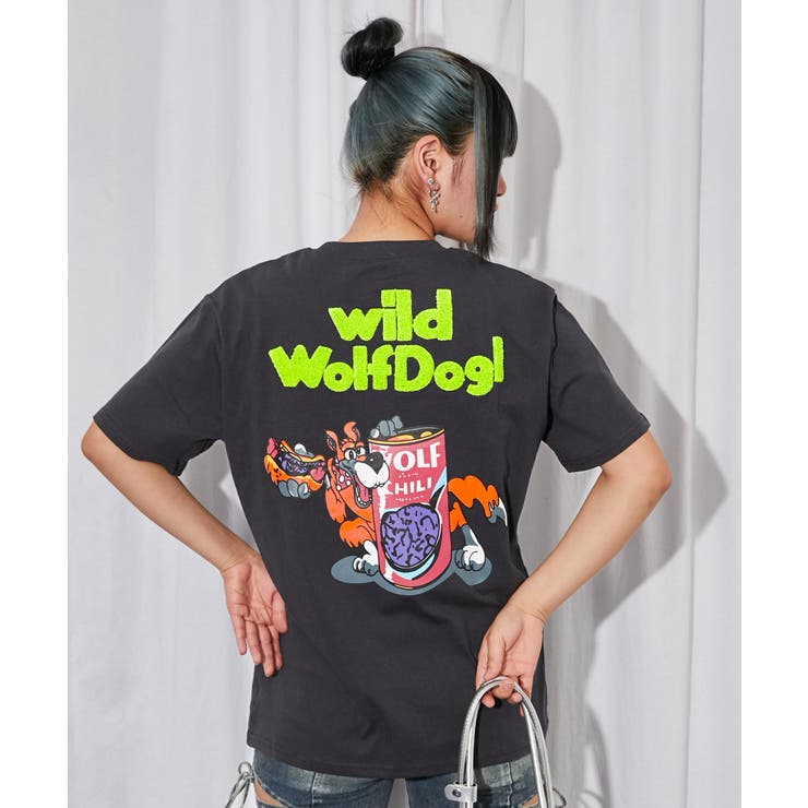 アニマルキャラクター・サガラ刺繍ロゴ》Tシャツ／ストリート／春夏