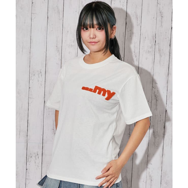 45R インドカラミレースのビッグーグーシャツ 2 M 白 R刺繍 現行タグ アニマルキャラクター・サガラ刺繍ロゴ》Tシャツ／ストリート／春夏