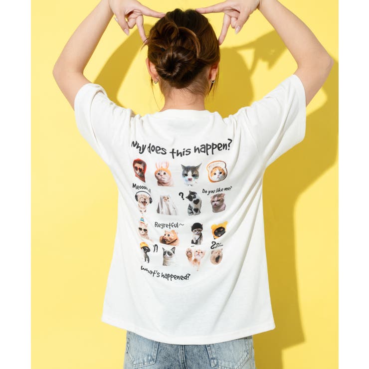 《ゆるアニマルフォト×バックプリント》Ｔシャツ ストリート×Ｙ２Ｋ 春夏 | GORGE  | 詳細画像6 
