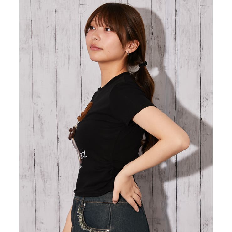《帽子女の子キャラ》立体デザインＴシャツ／ストリート×Ｙ２Ｋ／春夏／全３色 | GORGE  | 詳細画像7 