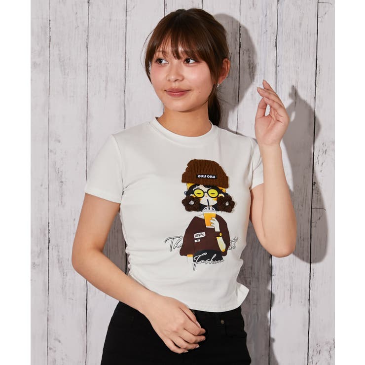《帽子女の子キャラ》立体デザインＴシャツ／ストリート×Ｙ２Ｋ／春夏／全３色 | GORGE  | 詳細画像9 