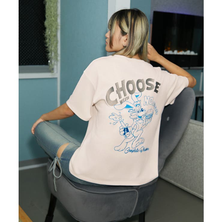 《バックロゴ・ウサギ刺繍》Ｔシャツ／ストリート×カジュアル／春夏／全３色 | GORGE  | 詳細画像12 