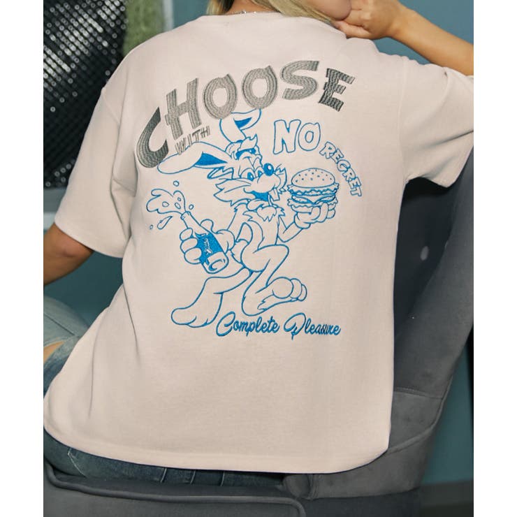ピンク | 《バックロゴ・ウサギ刺繍》Ｔシャツ／ストリート×カジュアル／春夏／全３色 | GORGE 