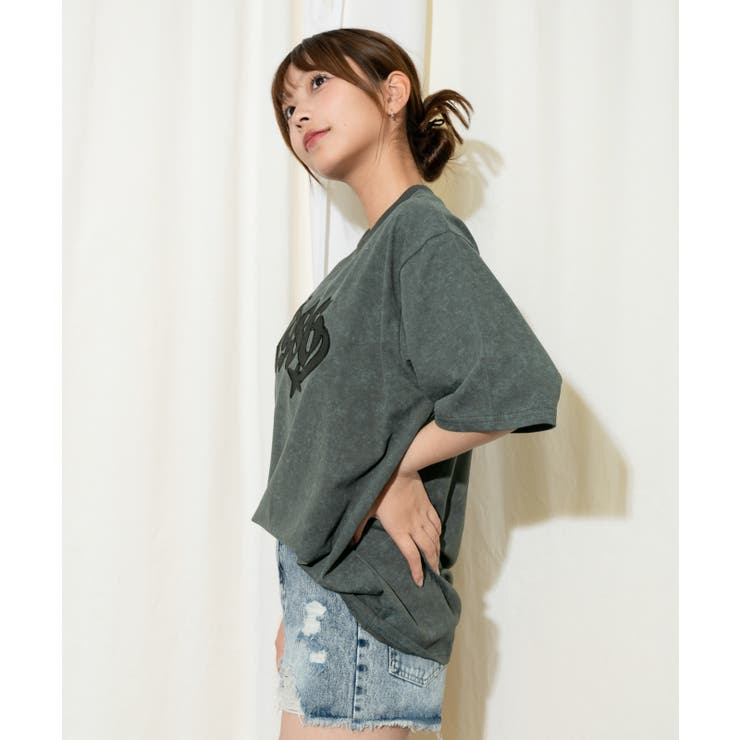 《カレッジロゴワッペン》ＢＩＧ Ｔシャツ／ストリート×Ｙ２Ｋ／春夏／全３色 | GORGE  | 詳細画像11 