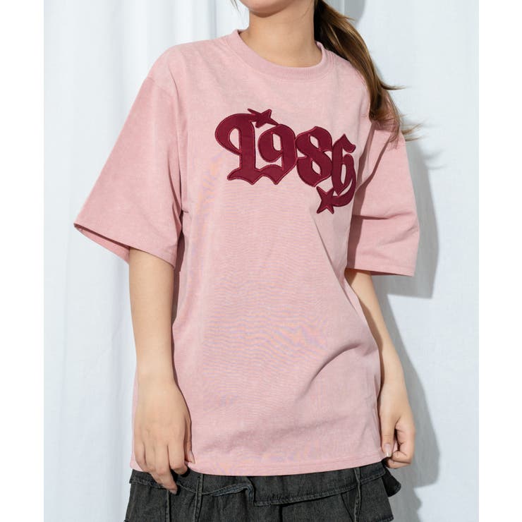 ピンク | 《カレッジロゴワッペン》ＢＩＧ Ｔシャツ／ストリート×Ｙ２Ｋ／春夏／全３色 | GORGE 