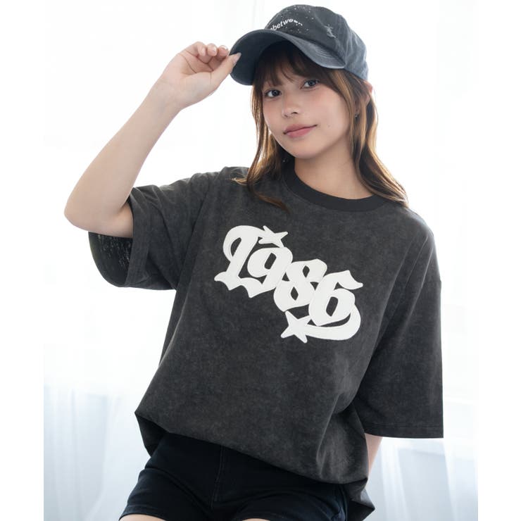 《カレッジロゴワッペン》ＢＩＧ Ｔシャツ／ストリート×Ｙ２Ｋ／春夏／全３色 | GORGE  | 詳細画像1 