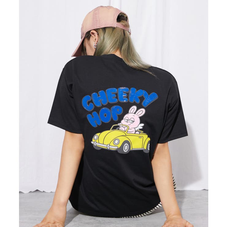 ブラック | 《うさぎキャラ×バックプリント》Ｔシャツ／ストリート×カジュアル／春夏／全３色 | GORGE 