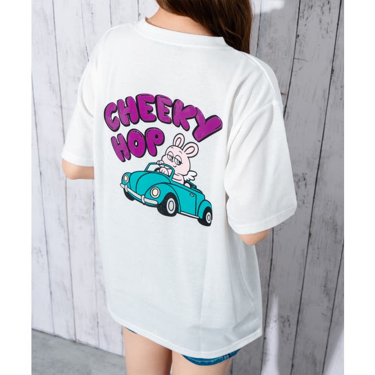 オフホワイト | 《うさぎキャラ×バックプリント》Ｔシャツ／ストリート×カジュアル／春夏／全３色 | GORGE 