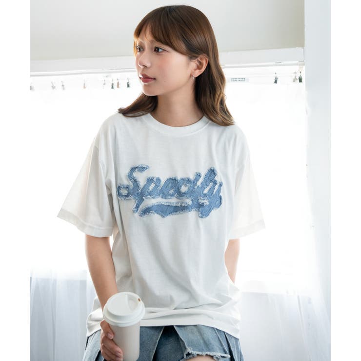 《ダメージデニムロゴ》Ｔシャツ／ストリート×Ｙ２Ｋ／春夏／全３色 | GORGE  | 詳細画像1 