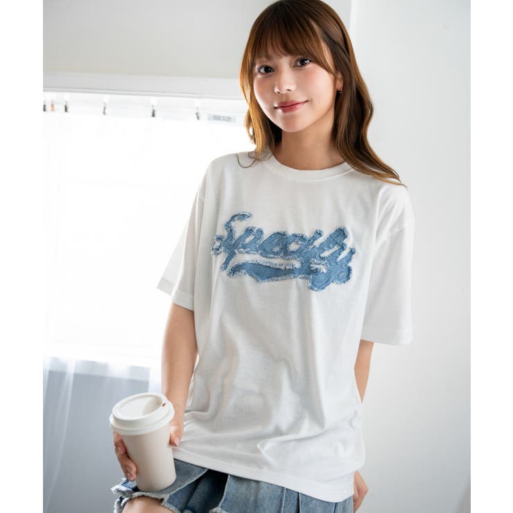 《ダメージデニムロゴ》Ｔシャツ／ストリート×Ｙ２Ｋ／春夏／全３色 | GORGE  | 詳細画像2 