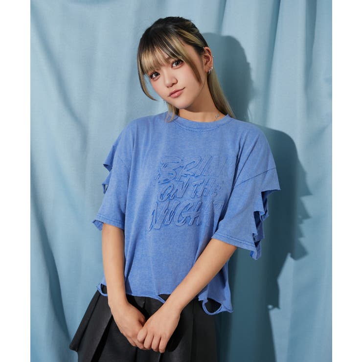《ダメージ加工・抜け感》エンボスロゴＴシャツ／ストリート×モード／春夏／全３色 | GORGE  | 詳細画像12 