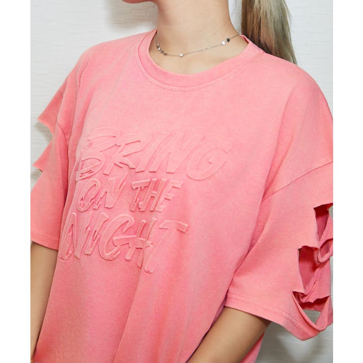《ダメージ加工・抜け感》エンボスロゴＴシャツ／ストリート×モード／春夏／全３色 | GORGE  | 詳細画像16 