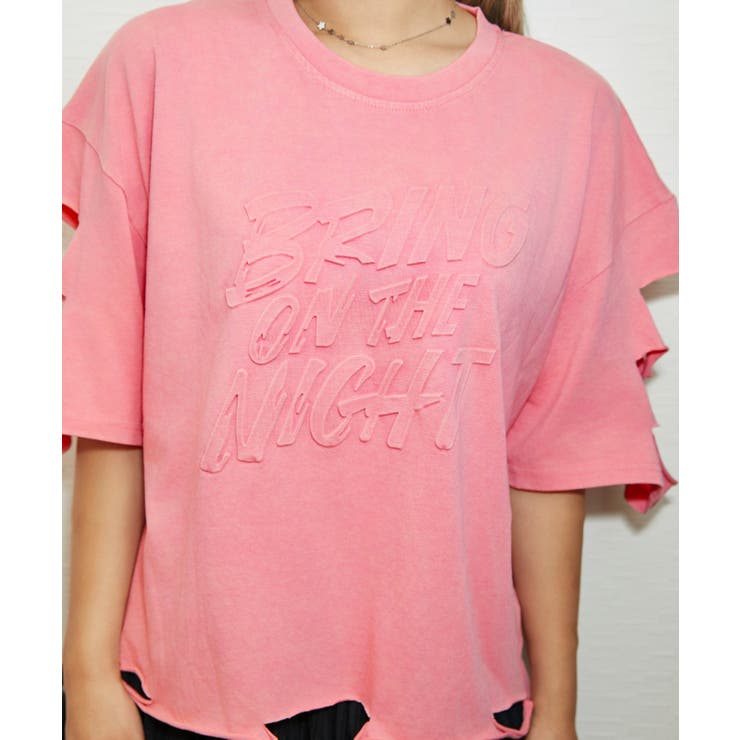 《ダメージ加工・抜け感》エンボスロゴＴシャツ／ストリート×モード／春夏／全３色 | GORGE  | 詳細画像17 