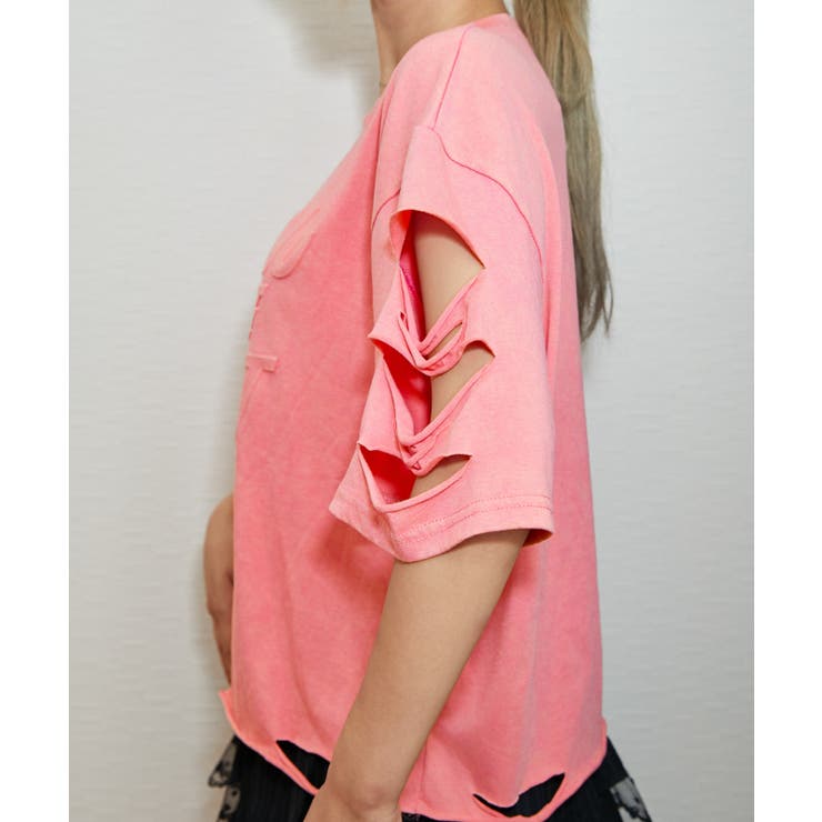 《ダメージ加工・抜け感》エンボスロゴＴシャツ／ストリート×モード／春夏／全３色 | GORGE  | 詳細画像19 