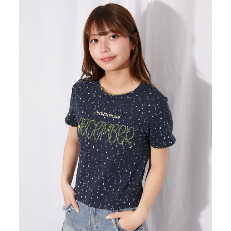 《フラワー総柄×ロゴ刺繍》カットソー／Ｙ２Ｋ韓国ガーリー／春夏秋／全３色 | GORGE  | 詳細画像9 