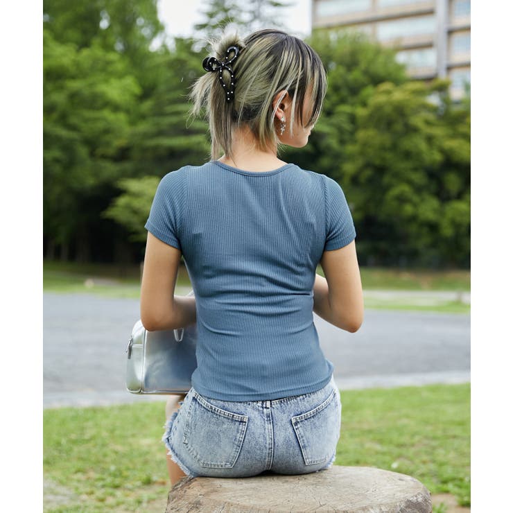 《フロントレースアップ×リブトップス》カットソー フェミニン×Ｙ２Ｋ 春夏 | GORGE  | 詳細画像5 