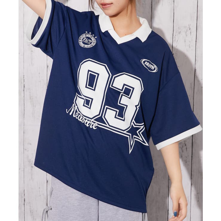 ネイビー | 《ナンバリング 刺?入り》ユニフォームＴシャツ ストリート×スポーティ | GORGE 