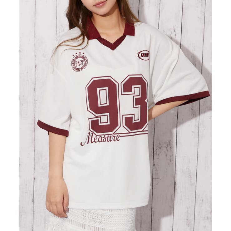 オフホワイト | 《ナンバリング 刺?入り》ユニフォームＴシャツ ストリート×スポーティ | GORGE 