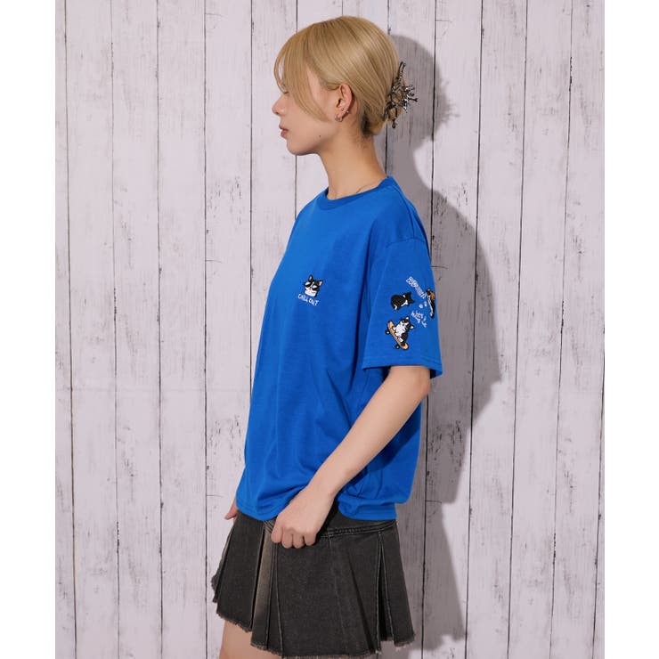 《ゆるシルエット 遊び心》袖刺しゅうアニマルアソートＴシャツ カジュアル×ストリ… | GORGE  | 詳細画像13 