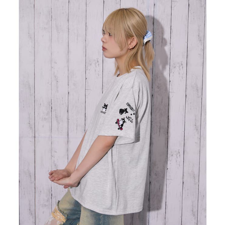《ゆるシルエット 遊び心》袖刺しゅうアニマルアソートＴシャツ カジュアル×ストリ… | GORGE  | 詳細画像19 