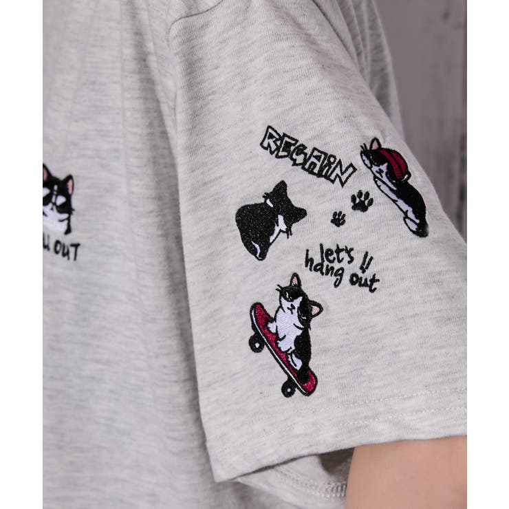 《ゆるシルエット 遊び心》袖刺しゅうアニマルアソートＴシャツ カジュアル×ストリ… | GORGE  | 詳細画像22 