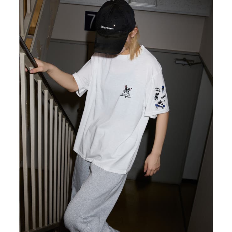 《ゆるシルエット 遊び心》袖刺しゅうアニマルアソートＴシャツ カジュアル×ストリ… | GORGE  | 詳細画像3 