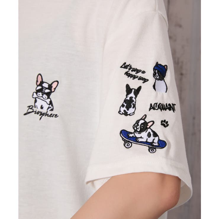 《ゆるシルエット 遊び心》袖刺しゅうアニマルアソートＴシャツ カジュアル×ストリ… | GORGE  | 詳細画像5 